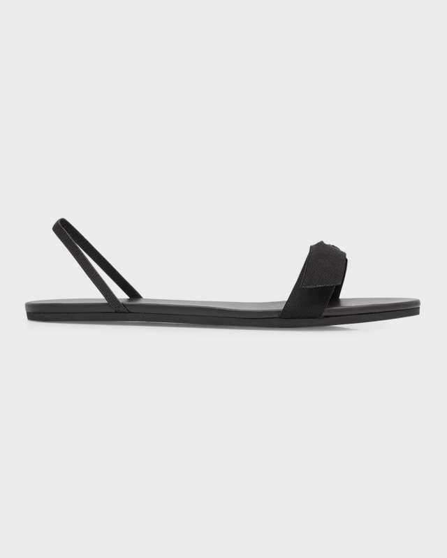 Bow Flat Slingback Sandals